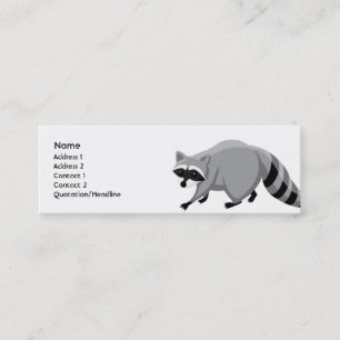 Raccoon - smala mini visitkort
