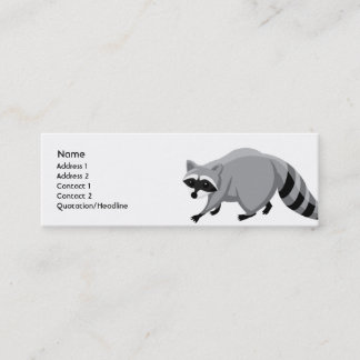 Raccoon - smala mini visitkort