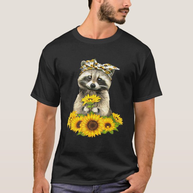 Raccoon Solros Raccoon T Shirt (Framsida)