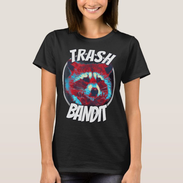 Raccoon Sopor Bandit Funny Raccoon Sopor Panda Tee (Framsida)