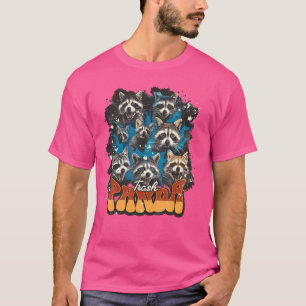 Raccoon Sopor Panda Bootleg Sten Band Stil T Shirt