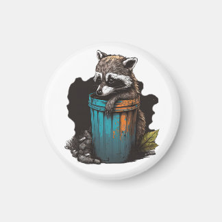 Raccoon sopor panda med sopor kan magnet