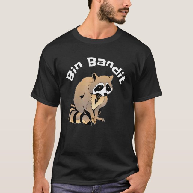 Raccoon Sopor Panda Tunna Bandit Mask Trashcan T Shirt (Framsida)