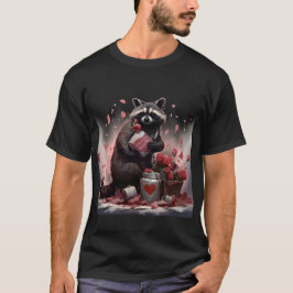 Raccoon sopor poetry Valentines day T Shirt