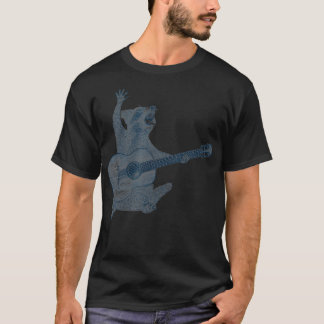 Raccoon spelar Guitar Guitar Player Raccoon Älskar T Shirt