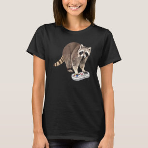 Raccoon spelar videospel Procyonidae Animal Racc T Shirt