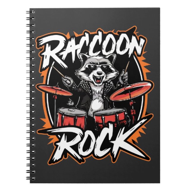 Raccoon Sten T-shirt - Lårskjortan - Lårskorgsdesi Anteckningsbok (Framsidan)