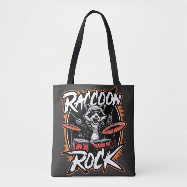 Raccoon Sten T-shirt - Lårskjortan - Lårskorgsdesi Tygkasse (Framsida)