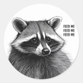 Raccoon Sticker Runt Klistermärke