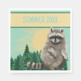 Raccoon Summer Pappersservett