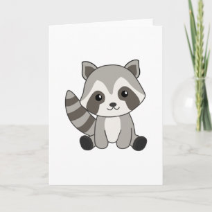 Raccoon Sweet Animals För barn Funny Raccoons Kort