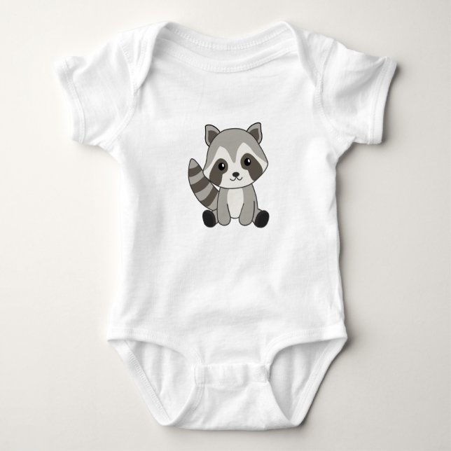 Raccoon Sweet Animals För barn Funny Raccoons T Shirt (Framsida)