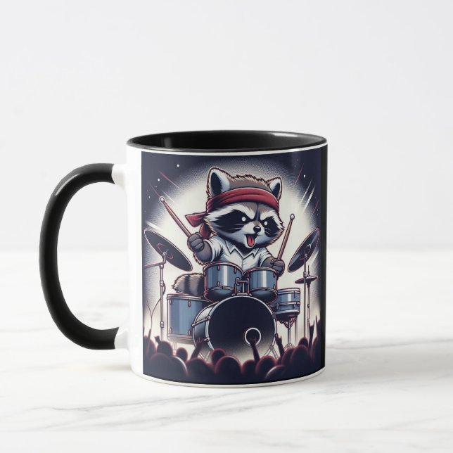 Raccoon Sylt: Behandla Drums med Ostoppbar Mugg (Vänster)