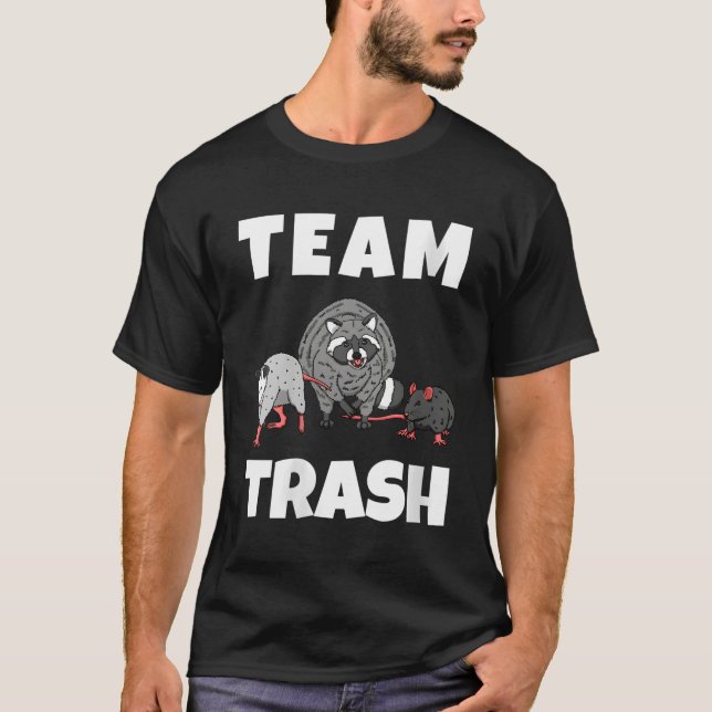 Raccoon Team Sopor Panda Ringtail T Shirt (Framsida)