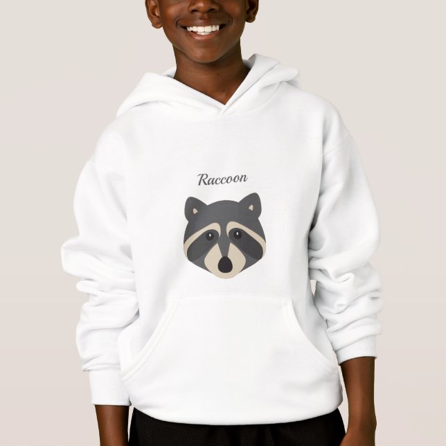 Raccoon Teckning med Namn T Shirt (Framsida)