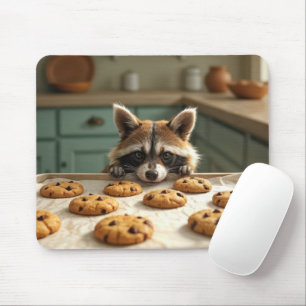 Raccoon Tittar på choklat Chip Cookies Musmatta