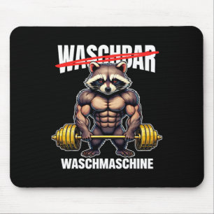 Raccoon Tvättar Maskin Bodybuilding Fitness Gym Musmatta