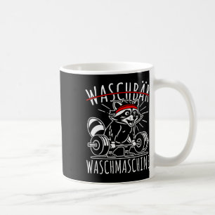 Raccoon Tvättar Maskin Raccoon Fitness Bodybuildin Kaffemugg
