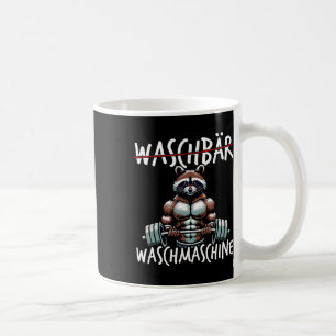 Raccoon Tvättar Maskin Raccoon Fitness Bodybuildin Kaffemugg