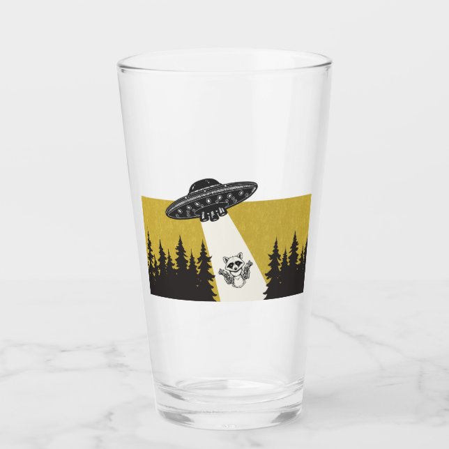 Raccoon UFO Glaskopp (Framsida)