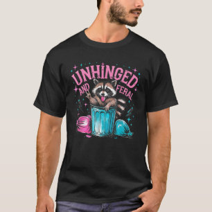 Raccoon unhinging och Feral Retro Funny Raccoon Fe T Shirt