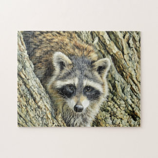 Raccoon Up Close - Puzzle Pussel