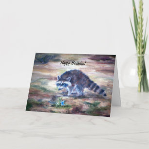 Raccoon vad är den Birtday Kort