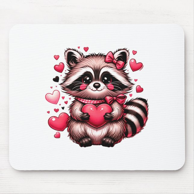 Raccoon Valentine Hearts  Musmatta (Framsidan)