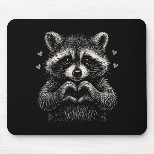 Raccoon Valentines Day Funny Feral Raccoon Love He Musmatta (Framsidan)