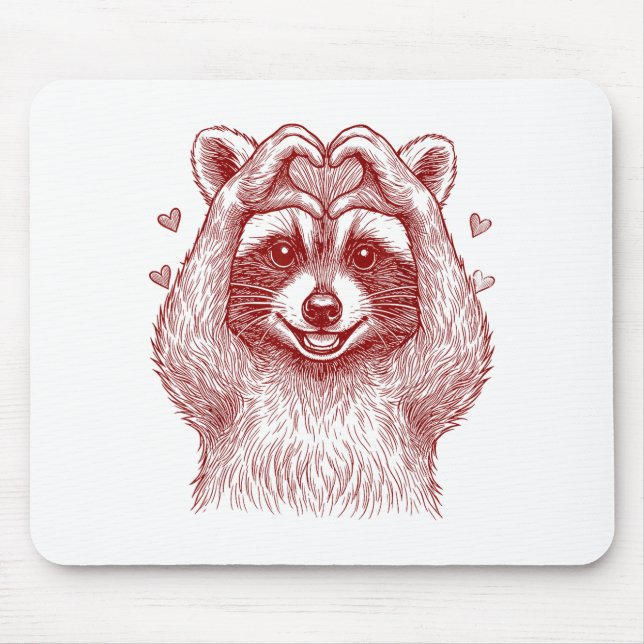 Raccoon Valentines Day Funny Feral Raccoon Love He Musmatta (Framsidan)