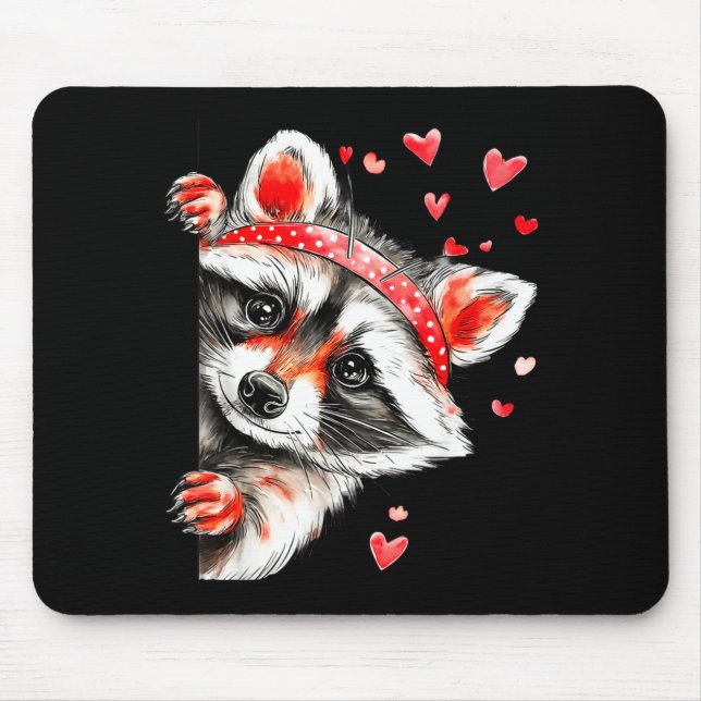 Raccoon Valentines Day Funny Feral Raccoon Love He Musmatta (Framsidan)