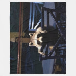 RACCOON VÄNTAR PÅ ATT TJÄNAS FLEECEFILT