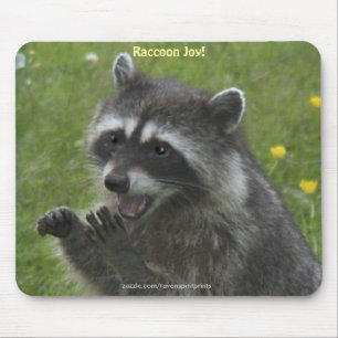 RACCOON WILDLIFE Happiness Mousepads Musmatta