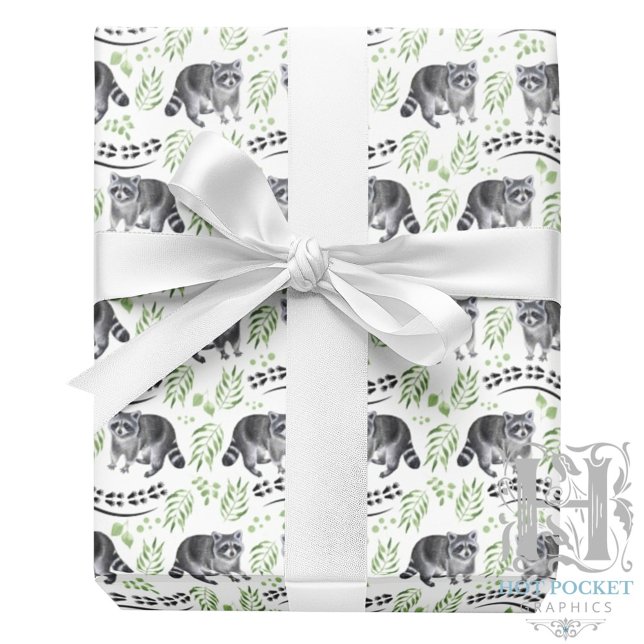 Raccoon Wrapping Papper Presentpapper (Skapare uppladdad)