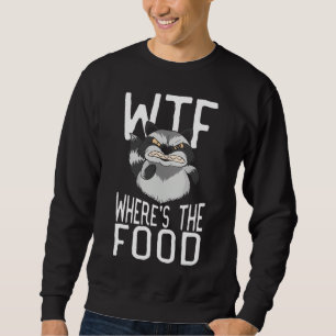 Raccoon WTF Wheres Food Funny Animal Raccoon Lång Ärmad Tröja