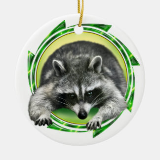 Raccoonansikte Julgransprydnad Keramik