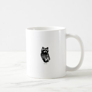 Raccoonen fodrar konstlogotypen kaffemugg