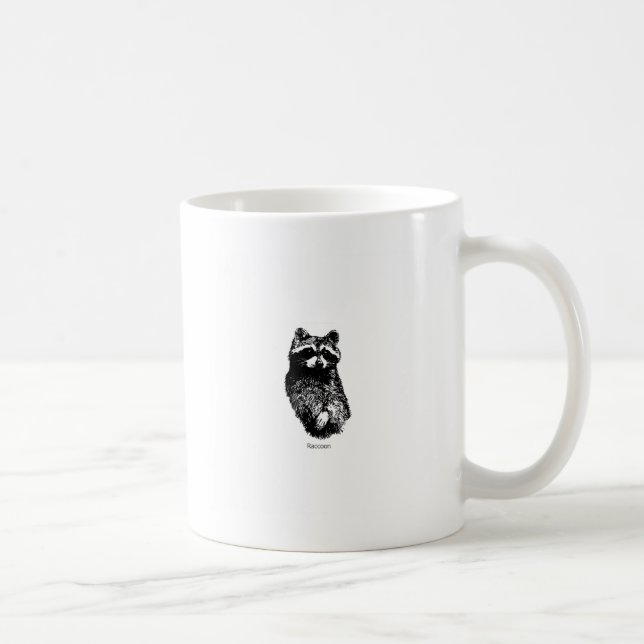 Raccoonen fodrar konstlogotypen kaffemugg (Höger)