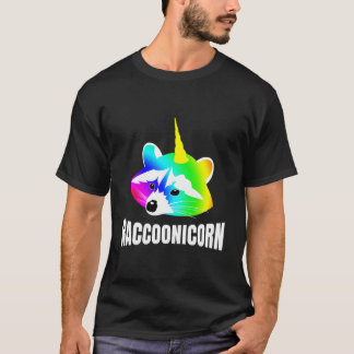 Raccoonicorn Sopträse Raccoon Enhörning T Shirt