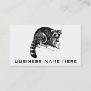 Raccoonillustration Visitkort