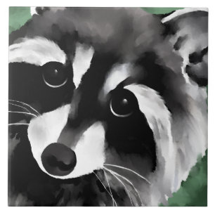 Raccoonkonst Kakelplatta