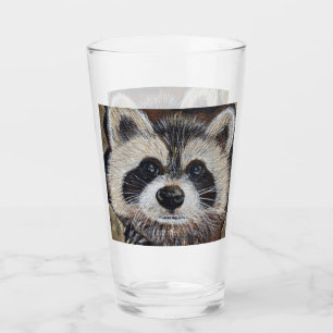 Raccoonmålning Glaskopp