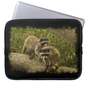 Raccoons Black Kant Laptop Fodral