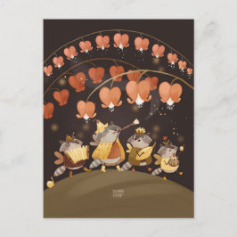 Raccoons Botanical Secrets av Alexandra Dikaia Vykort