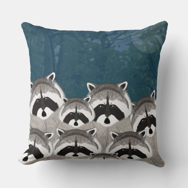 Raccoons Dekorativ kudde (Framsida)
