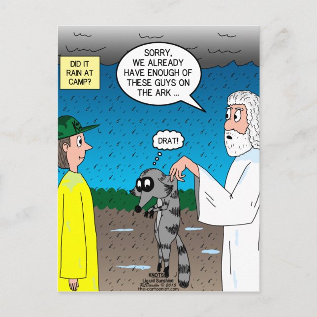 Raccoons på ark vykort (Framsida)