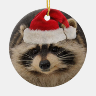 RaccoonSanta prydnad Julgransprydnad Keramik