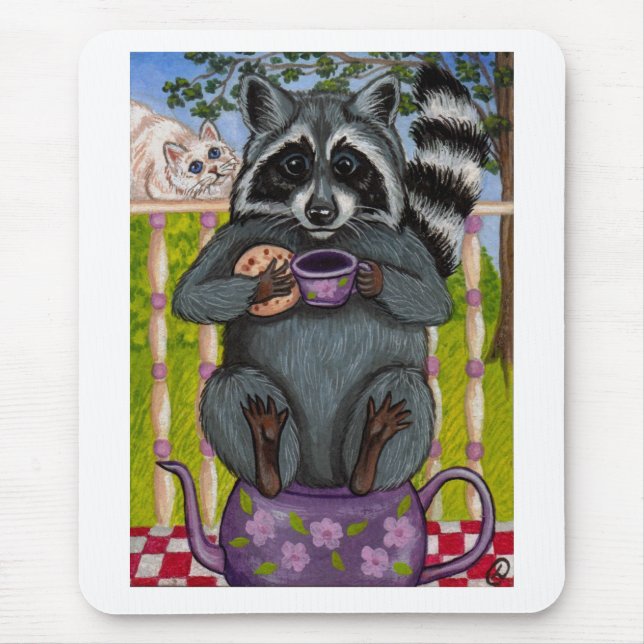 RACCOONTeagäst Mousepad Musmatta (Framsidan)