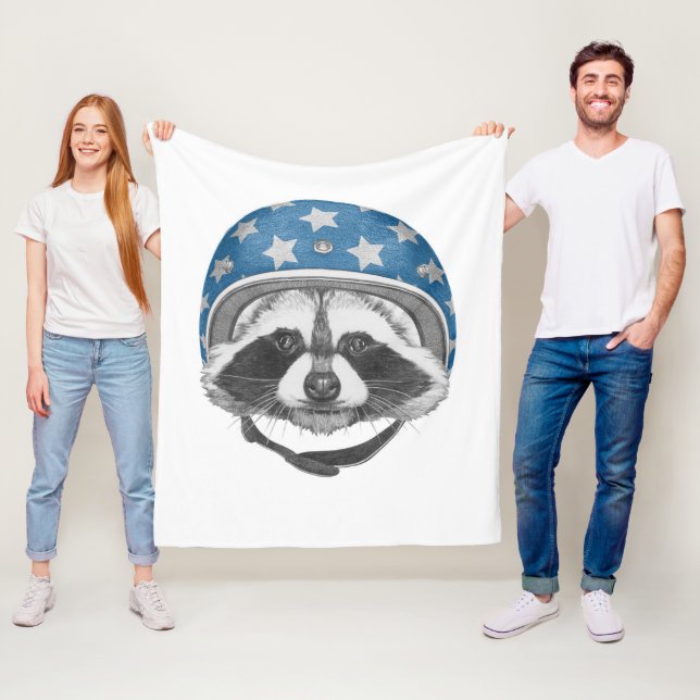 Raccoonvåghals Fleecefilt (På plats)