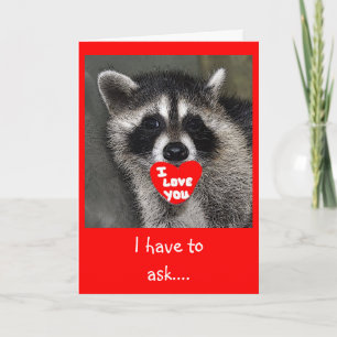 Raccoonvalentines daykort helgkort